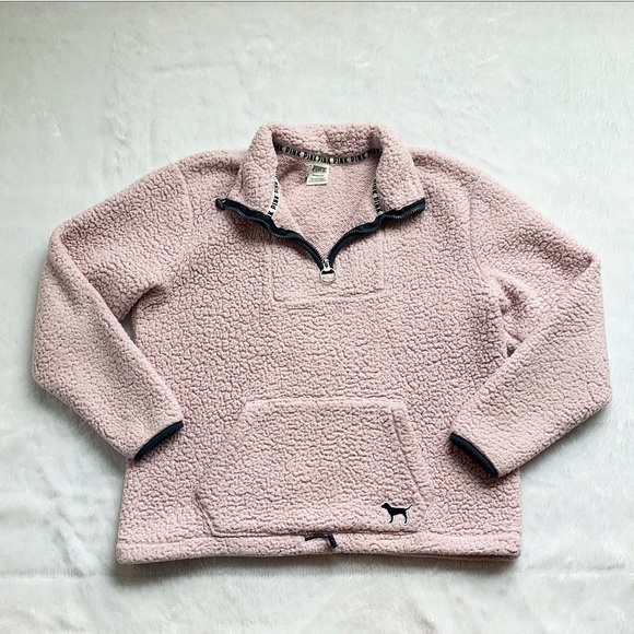 PINK Victoria's Secret Sweaters - Victoria's Secret Pink Sherpa Pullover